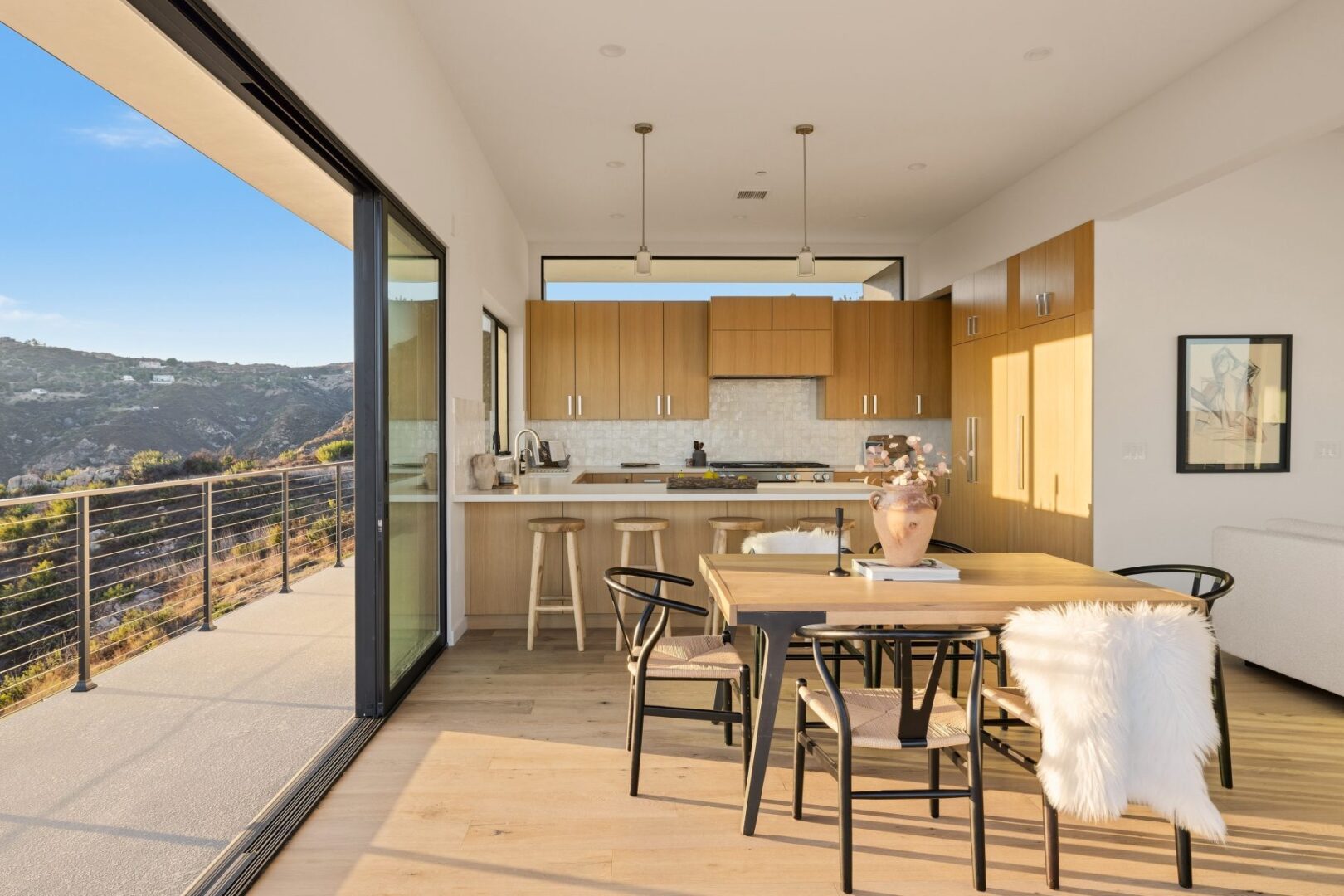 Modern kitchen with open layout and natural light.